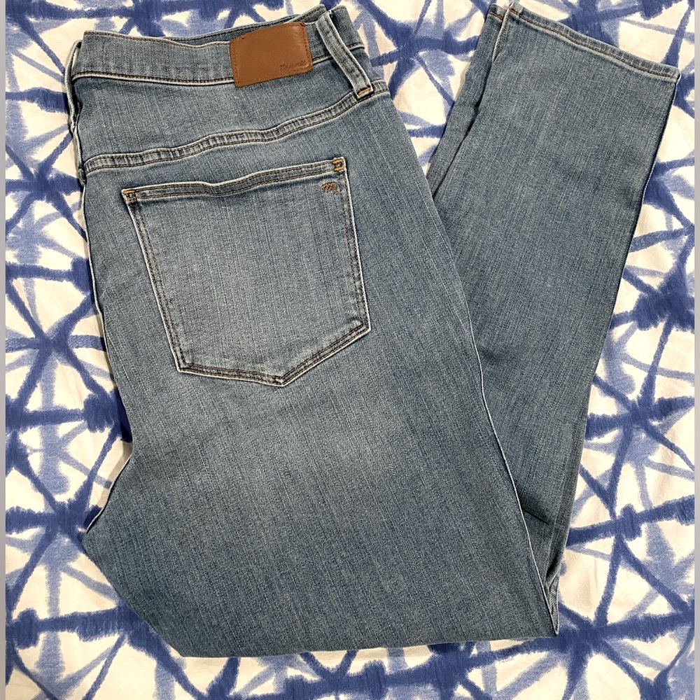 Madewell 10” High Rise Roadtripper Supersoft Jeans with ankle-slit details